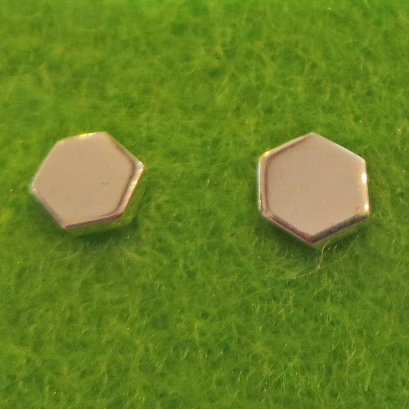 Silver hexagon studs 